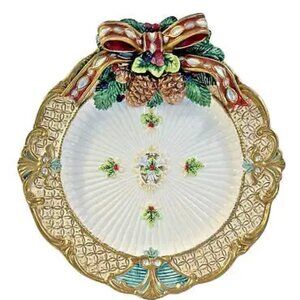 Fitz & Floyd Florentine Christmas Canape Plate
